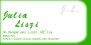 julia liszi business card